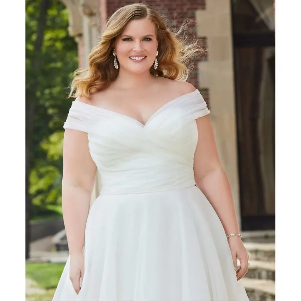 MORI LEE BRIDAL | Ivory Chiffon "Evette" Dress Off Shoulder Butrons Back | 22W